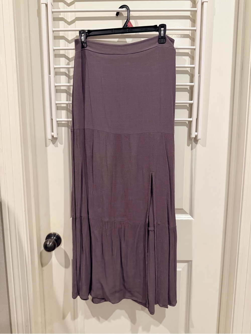Nine West Gray Maxi Skirt with Side Slit